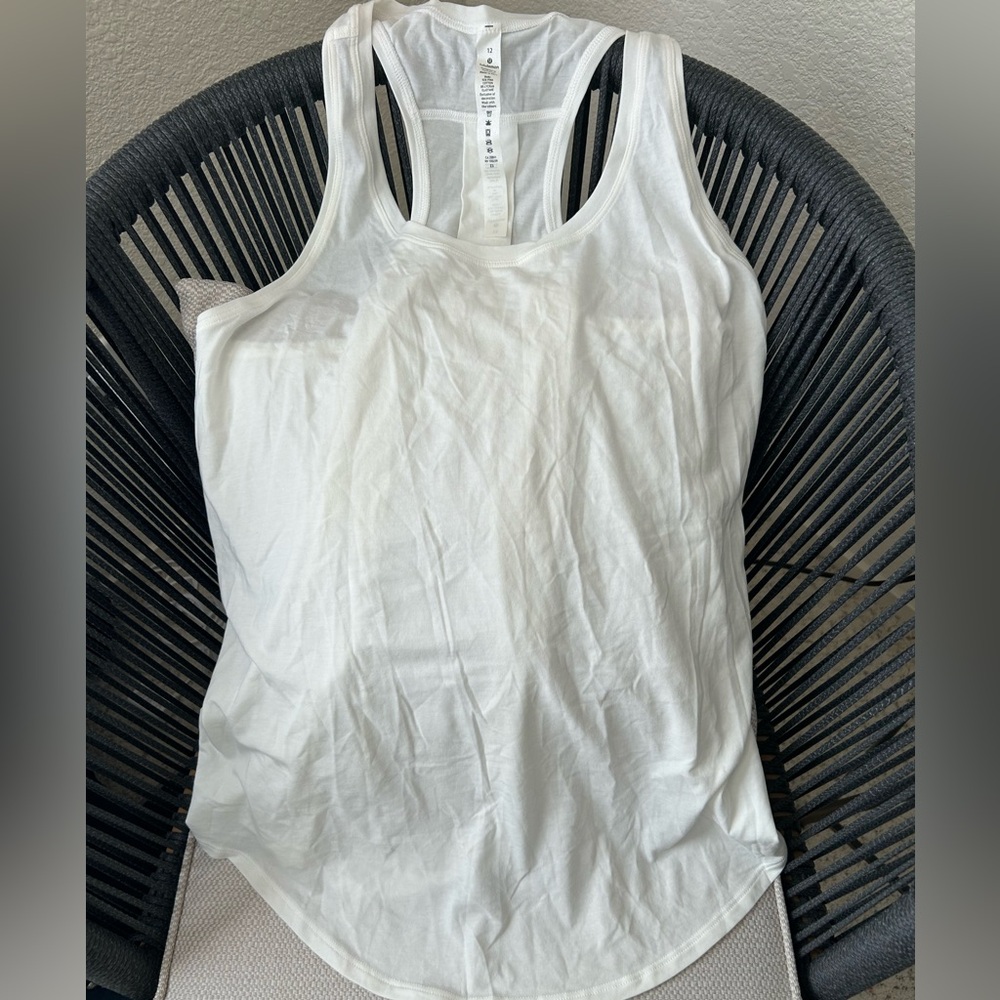 Lululemon White Racerback Tank Top!